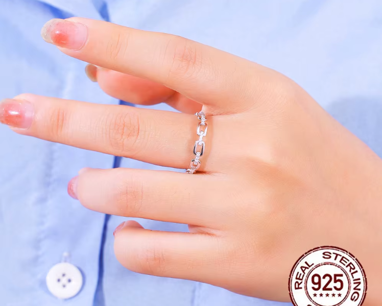 High Quality Micro Pave Cubic Zirconia Sterling Silver Rings RG-27