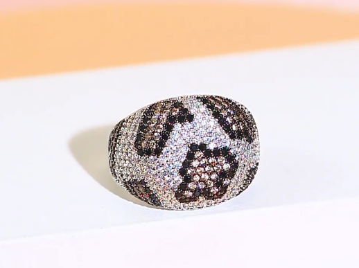 Latest Design Micro Pave Cubic Zirconia Leopard Pattern RING - RG-03