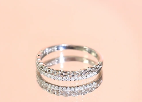 Micro Pave Cubic Zirconia 925 Sterling Silver RING RG -28