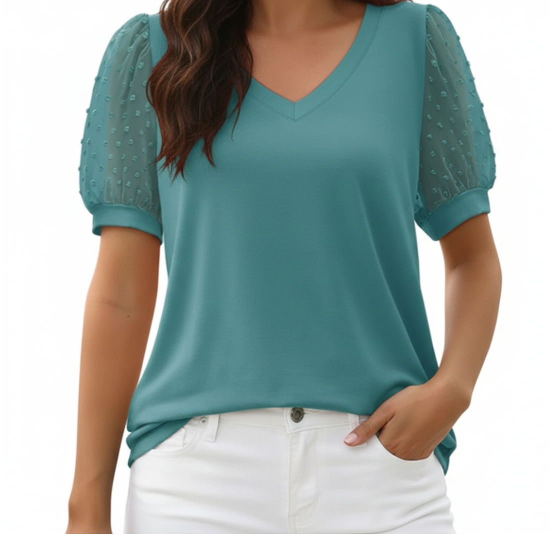 Trendy & Elegant Transparent Short Sleeve T Shirts - SM8-TOP-33