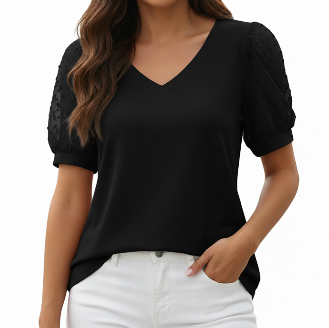 Trendy & Elegant Transparent Short Sleeve T Shirts - SM8-TOP-33