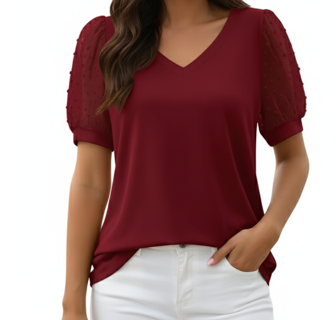 Trendy & Elegant Transparent Short Sleeve T Shirts - SM8-TOP-33