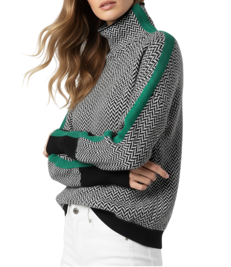 Trendy & Timeless Long Sleeve Stand Wrap Collar Knitted Tops for Women - SM-9-TOP -32