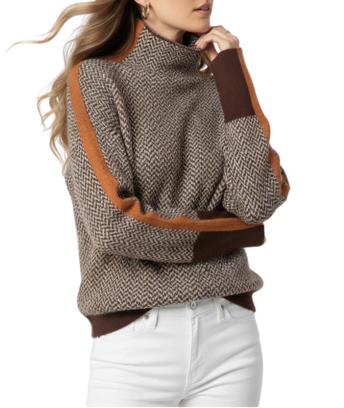 Trendy & Timeless Long Sleeve Stand Wrap Collar Knitted Tops for Women - SM-9-TOP -32
