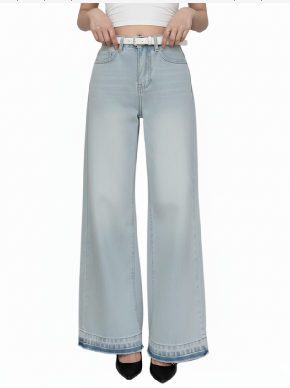 Trendy High Waist Vintage Wide Leg Women's Jeans -B6-JP-607