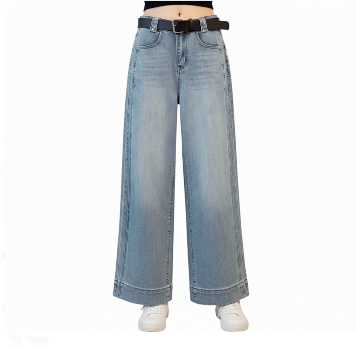 Trendy & Elegant High Waist Straight Wide Leg Women's Jeans - B6-JP-631