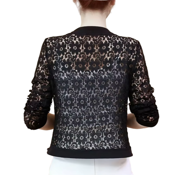 Trendy & Elegant Long Sleeve Lace Outerwear Jacket Tops for Women - SM-9 - JKT -23