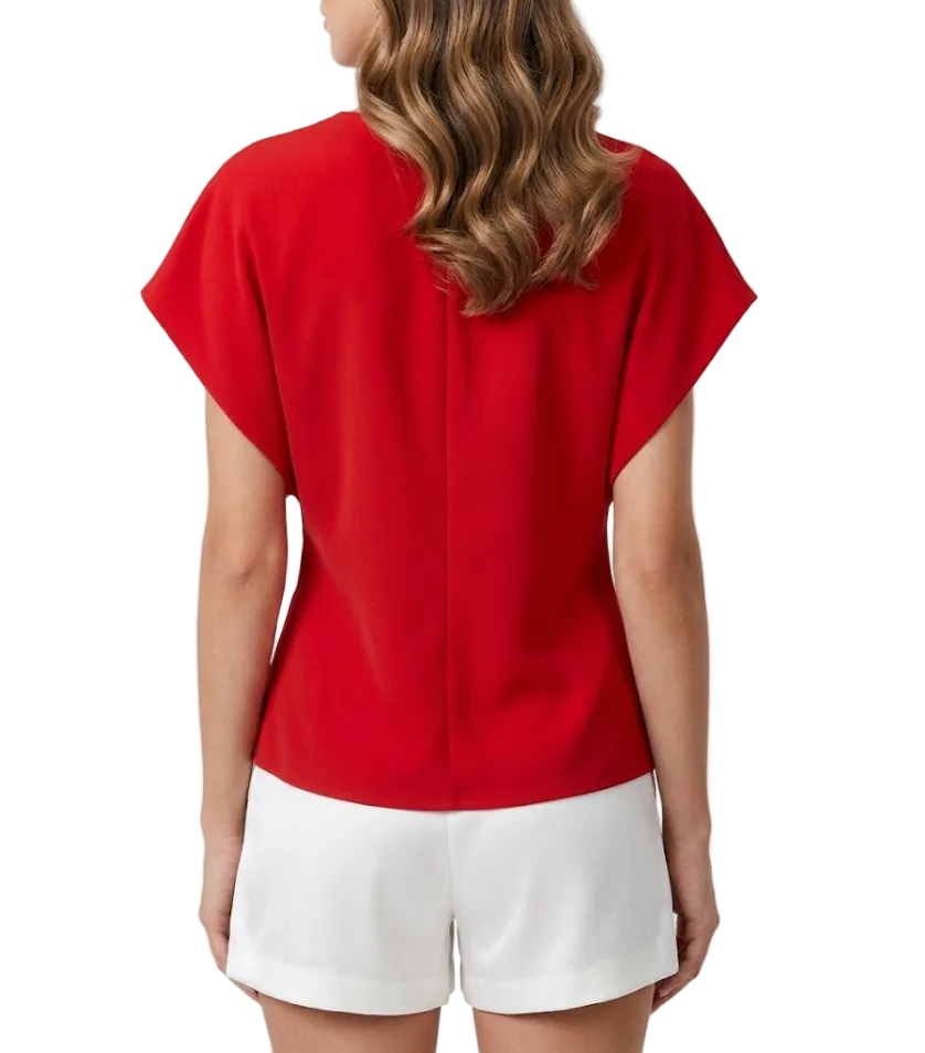 Trendy & Elegant Slim Waist V-neck Blouses for Women - B6-TOP-B780