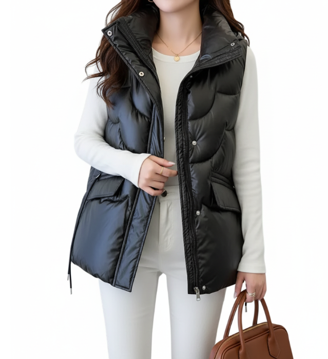 Women’s Trendy Padded Stand Collar Vest JACKET-JKT-36