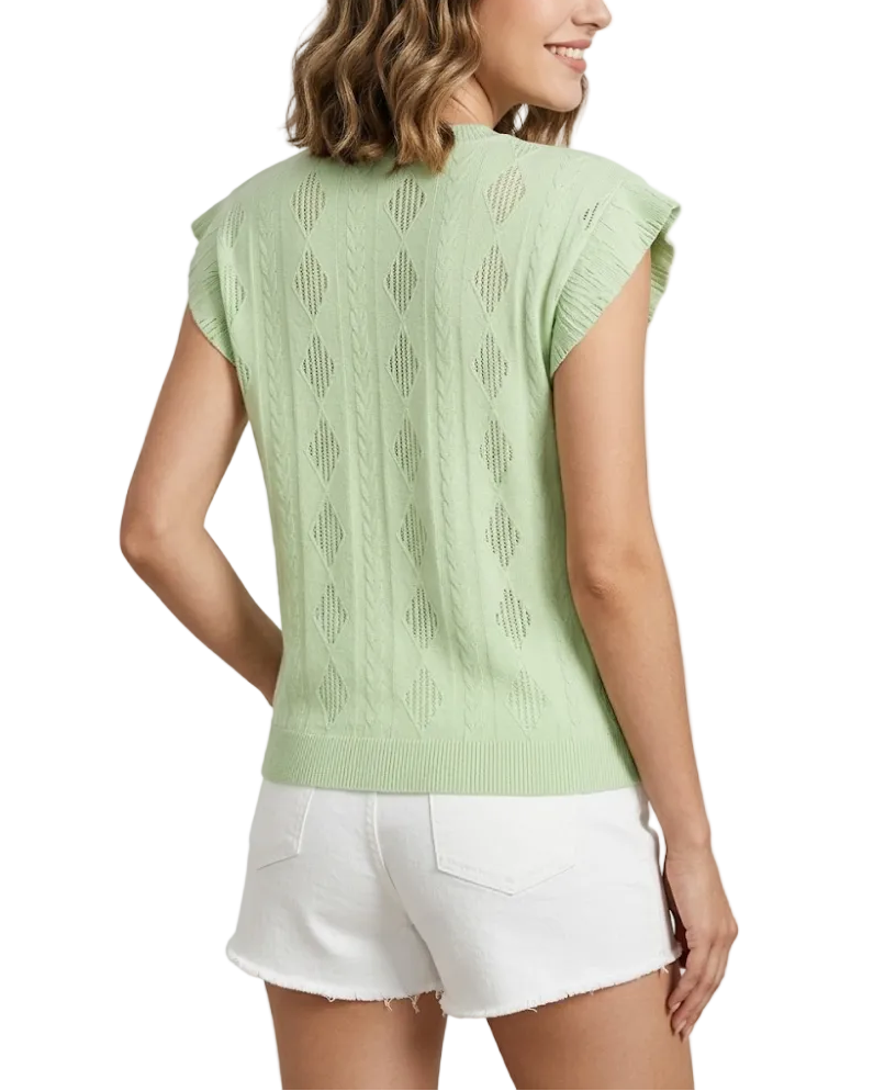 Women's Trendy Self-Embroidered O-neck Blouse SHIRT-BL113