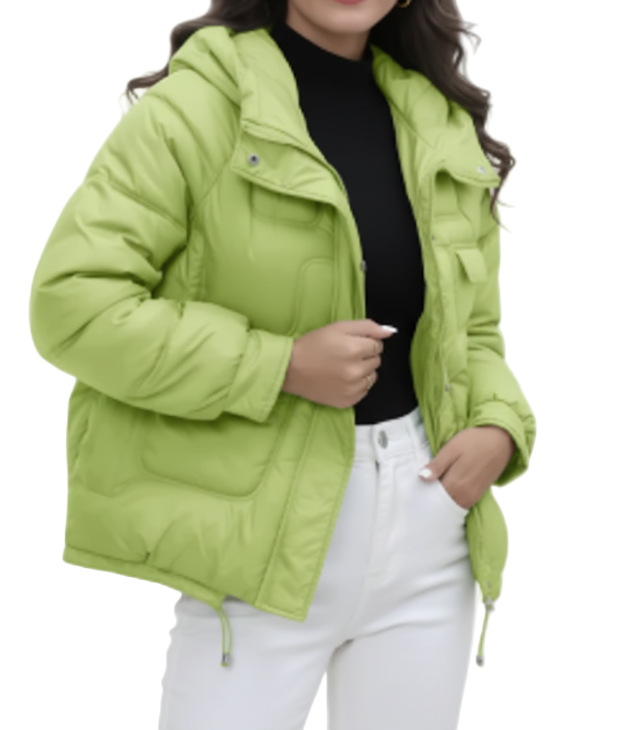 Women’s Trendy & Timeless Hooded Padded Windproof Pocket Quilted JACKET-JKT-15