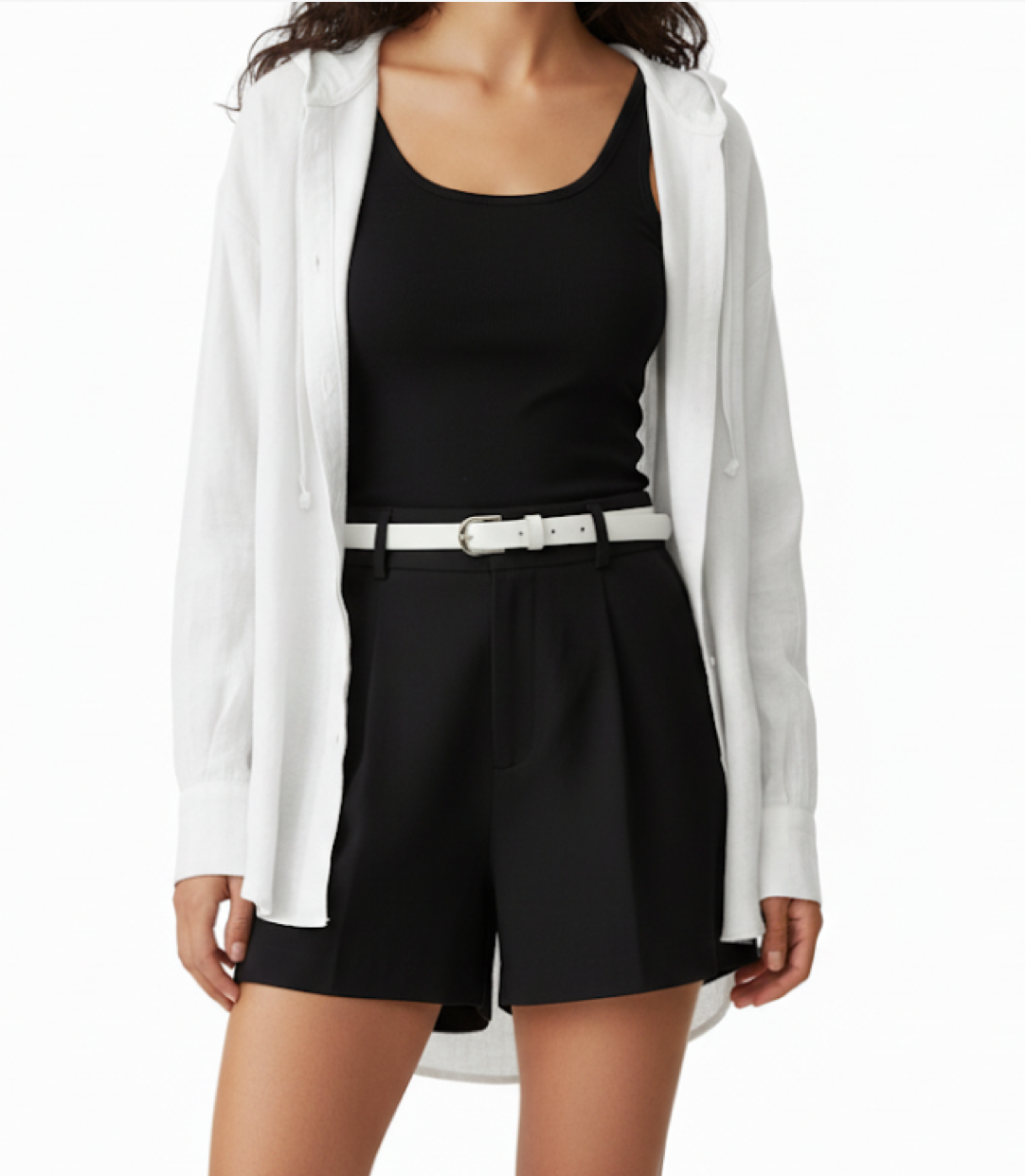 Trendy & Timeless Hooded Long Sleeve Thin Loose Fit Women's Shirt - B6-TOP-B681