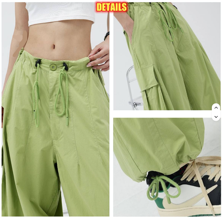 Trendy & Comfy High Waist Wide Leg Joggers Cargo Pants for Women - B2-CARGO-CP-411