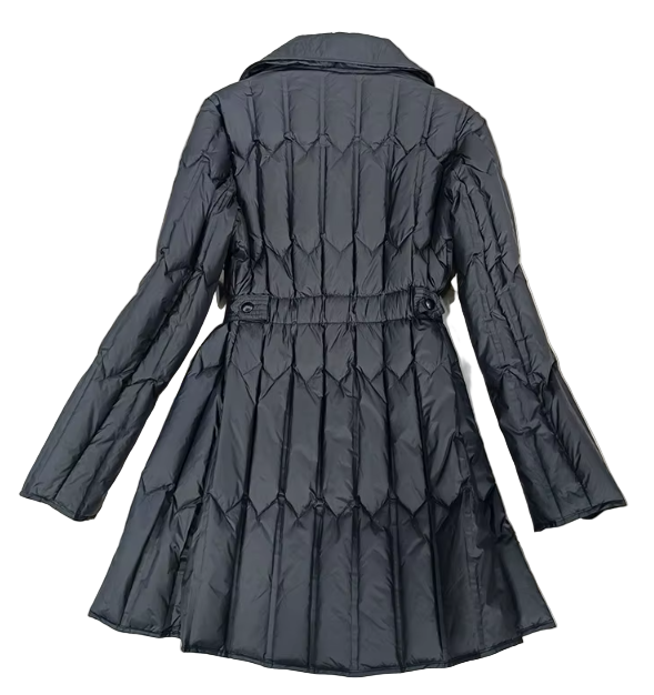 Timeless Ultra Light Waist Belt  90% White Duck Down Quilted Jacket for Women - B12-JKT- 70