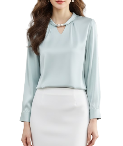Timeless & Elegant Long Sleeve Pullover Blouses for Women  - B13-TOP-196