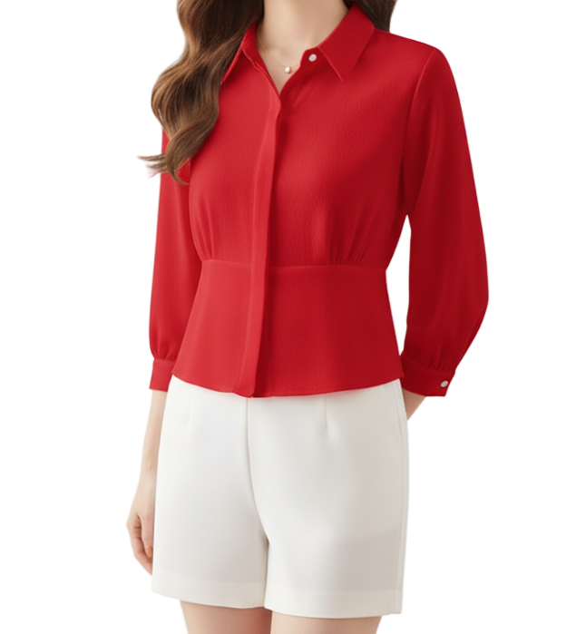 Trendy & Timeless Long Sleeve Dressy Blouses for Women - B15-TOP-56