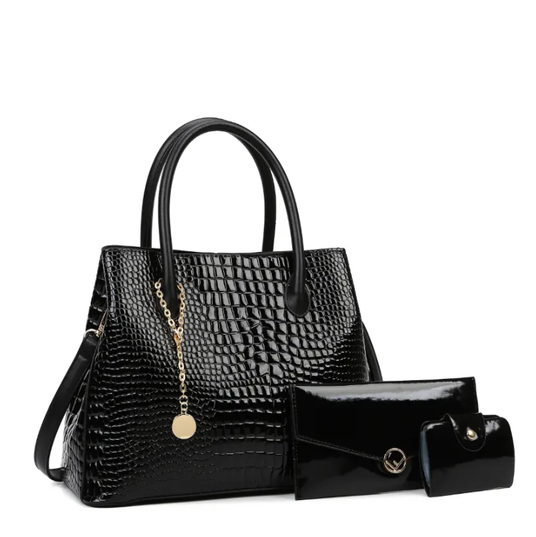3PCS Crocodile Pattern Shoulder Crossbody Handbag BAG- 148
