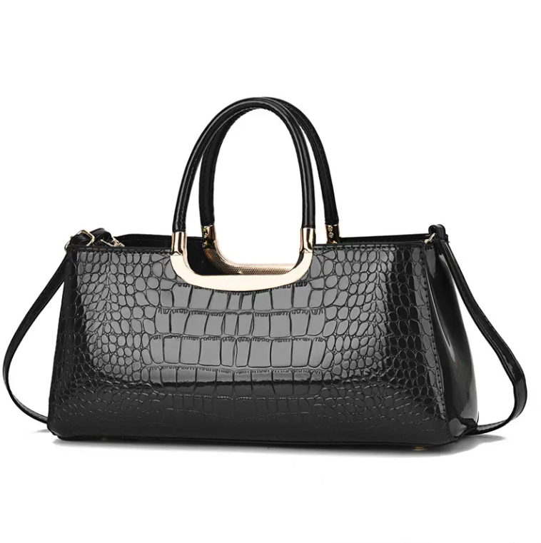 Trendy Classy Crocodile Pattern Shoulder Crossbody Handbag BAG- 142