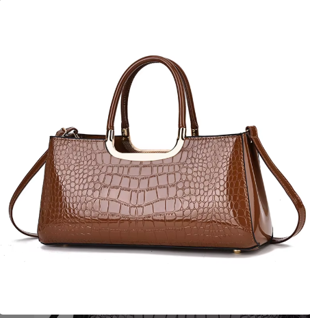 Trendy Classy Crocodile Pattern Shoulder Crossbody Handbag BAG- 142