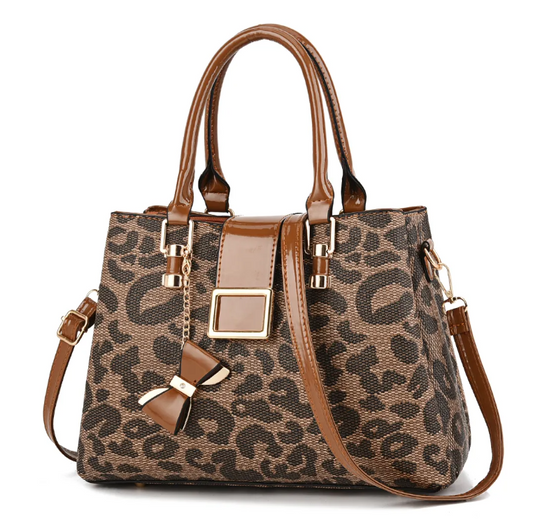Classy Leopard Pattern Shoulder Crossbody Handbags BAG- 309