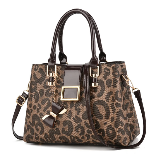 Classy Leopard Pattern Shoulder Crossbody Handbags BAG- 309