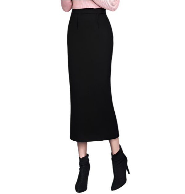 Classy & Trendy Timeless Slit Wrap Hip Skirt- SKT-13