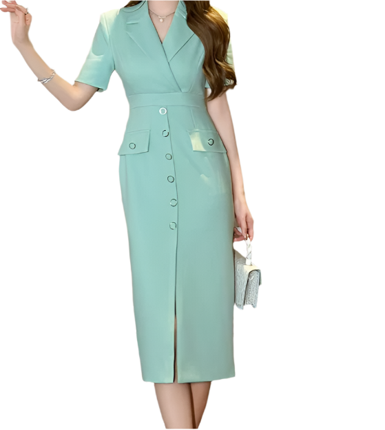 Classy & Timeless Elegant Short Sleeve Formal Dresses for Women - B4-DRESS-B304