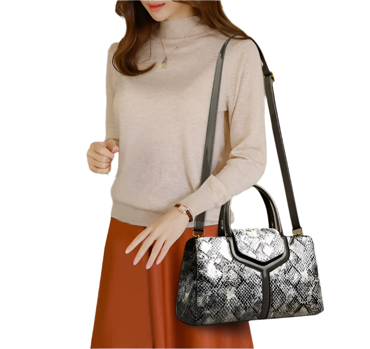 Elegant Designer Crocodile Print Handbag BAG-50