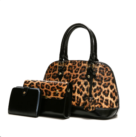 Elegant 3pcs Leopard Design Purse BAG-51