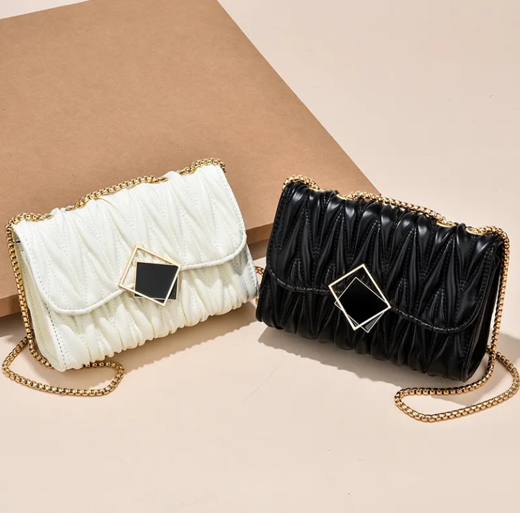 Trendy Tufted Elegant Chain Drape Shoulder Crossbody BAG- 290