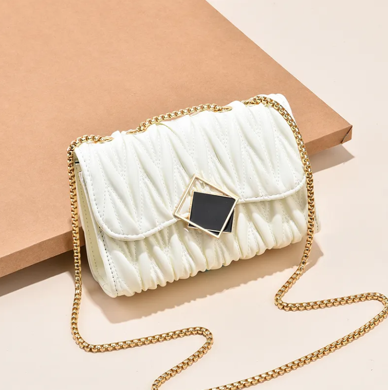 Trendy Tufted Elegant Chain Drape Shoulder Crossbody BAG- 290
