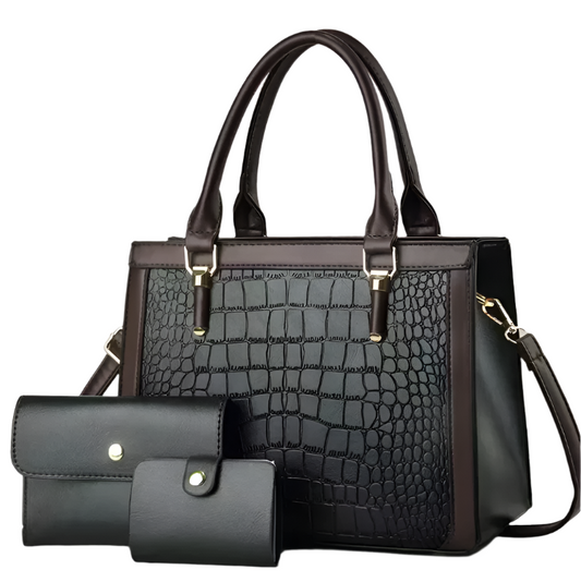 Elegant Crocodile Pattern Shoulder Crossbody Handbag BAG- 131