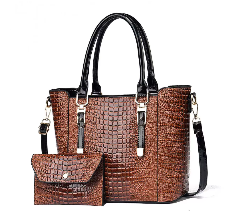 Elegant Crocodile Pattern Shoulder Handbags BAG- 306