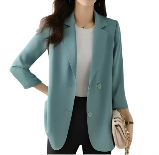 Women’s Trendy Lapel V-neck Long Sleeve BLAZER-BLZ-04