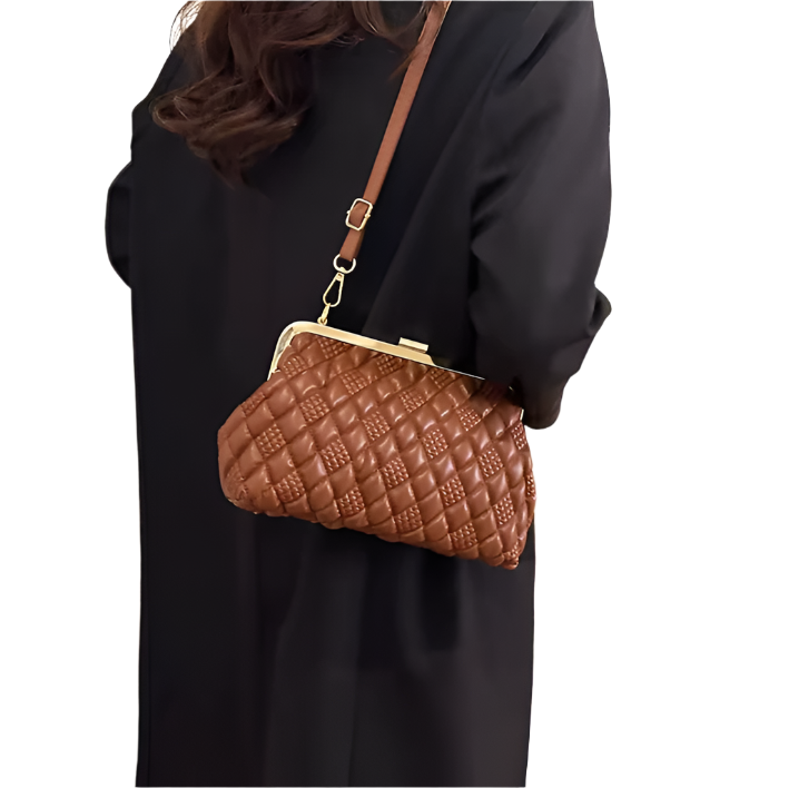 Elegant Quilted Baguette Handbag Crossbody BAG-22