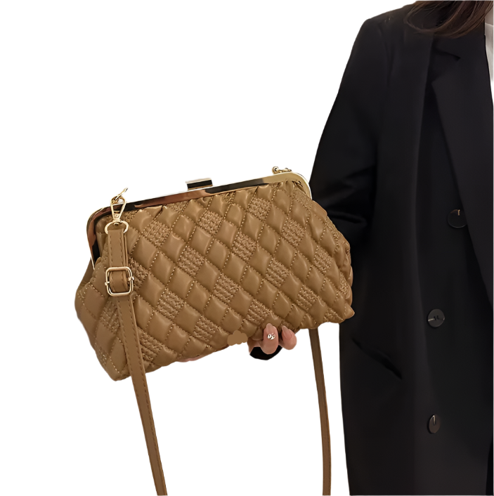 Elegant Quilted Baguette Handbag Crossbody BAG-22