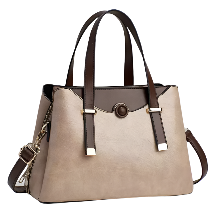 Trendy Elegant Two-Tone Shoulder Crossbody Handbag BAG- 159