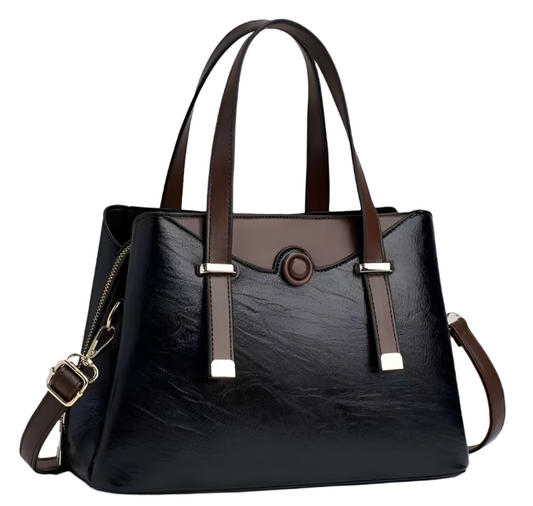 Trendy Elegant Two-Tone Shoulder Crossbody Handbag BAG- 159