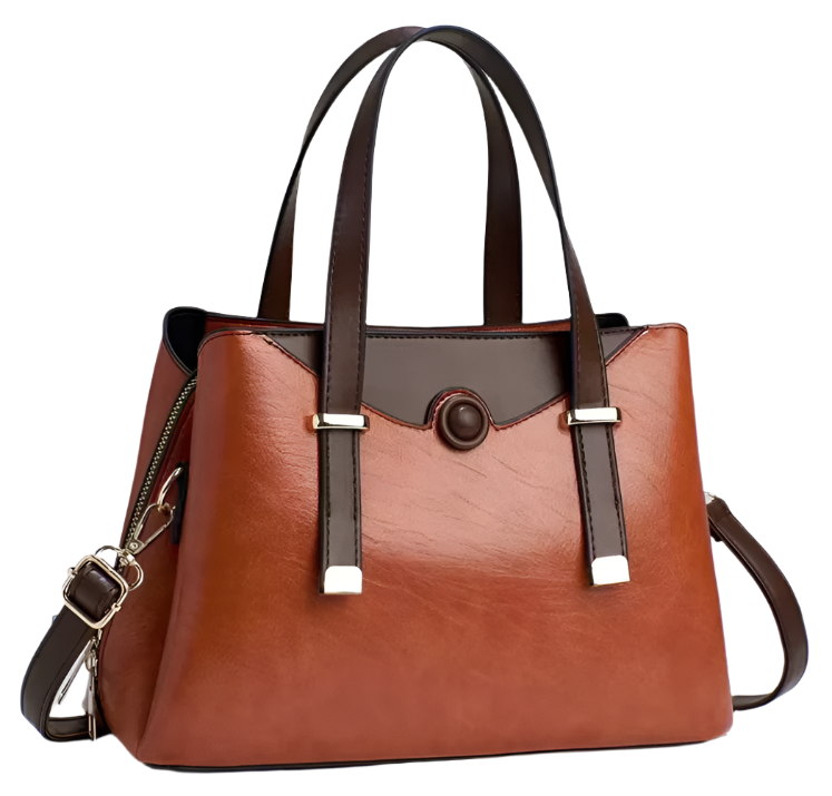Trendy Elegant Two-Tone Shoulder Crossbody Handbag BAG- 159