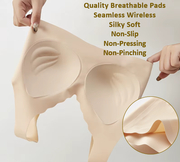 Pack of 2 - Comfortable High Quality Seamless Traceless One-piece Laser Cut Wireless Bra - UGS-01-BRA-12