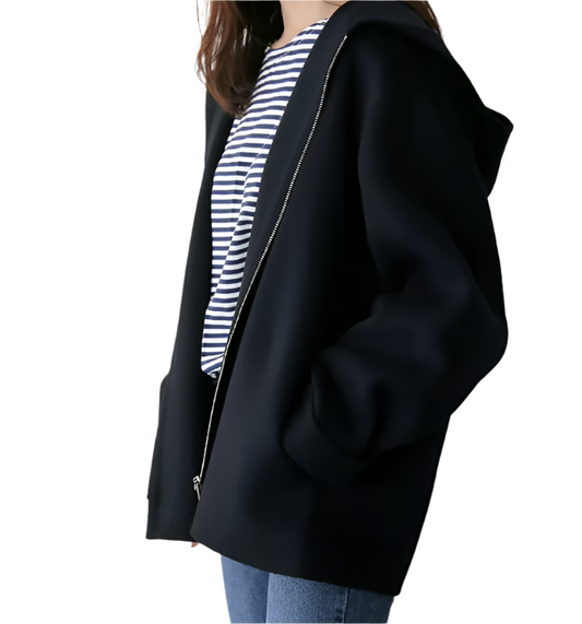 Trendy Hooded Wool Short Women's Jacket -B6-JKT-603