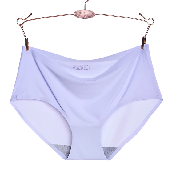 [PACK of 3]  Invisible Underwear- Comfortable One-piece Ice-silk Laser Cut Bonded Invisible Seamless Panties - UGS-01-UW-07