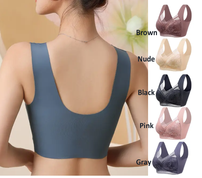 Comfortable Laser-Cut Wireless Bra Full-Coverage UGS-01-BRA-02