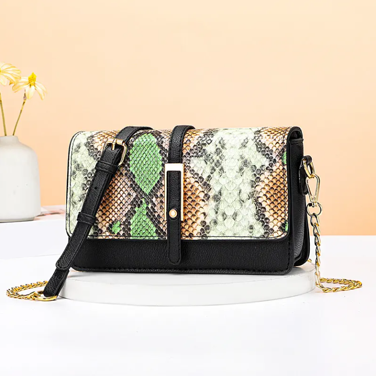 Elegant Crocodile Pattern Shoulder Crossbody Flap BAG- 274