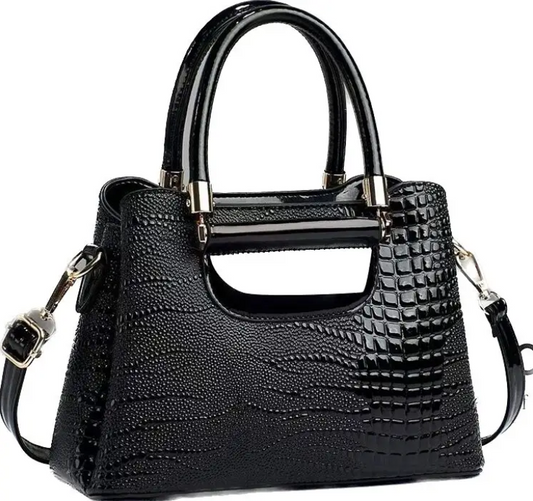 Luxury & Elegant Crocodile Pattern Shoulder Crossbody Handbag BAG- 100
