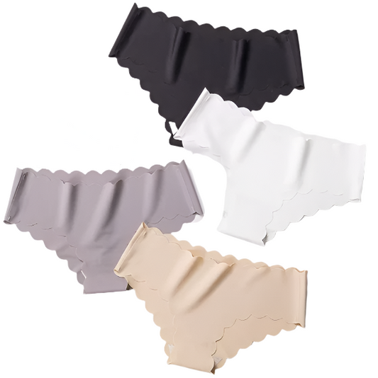 [PACK of 3]  One Piece Seamless Underwear Laser Cut Invisible Panties for Women - UGS-01-UW-08