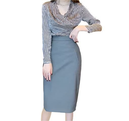 Timeless Professional Women's Elegant High Waist Pencil Skirts -B4-SKT-26