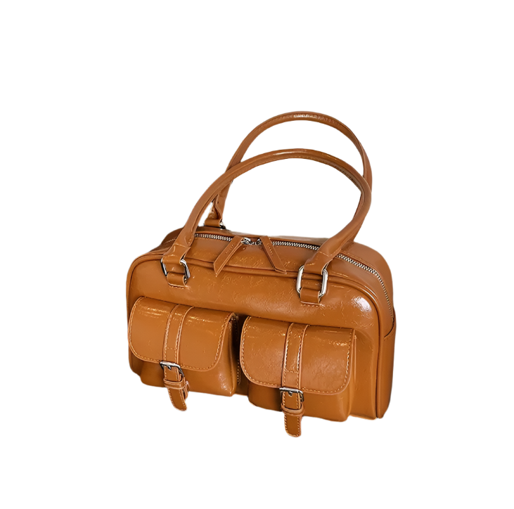 Trendy Double Pocket Front Shoulder Crossbody BAG-02
