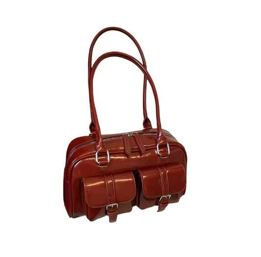 Trendy Double Pocket Front Shoulder Crossbody BAG-02