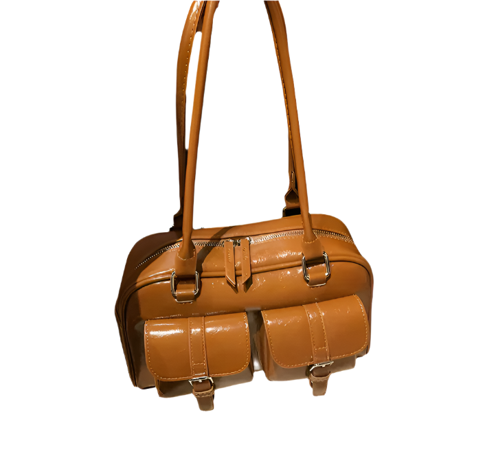 Trendy Double Pocket Front Shoulder Crossbody BAG-02